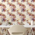 thumbnail image 2 of Ambesonne Magnolia Pattern Peel & Stick Wallpaper for Home, Flowers Delicate, 13"x100", Pale Peach Dark Coral, 2 of 5