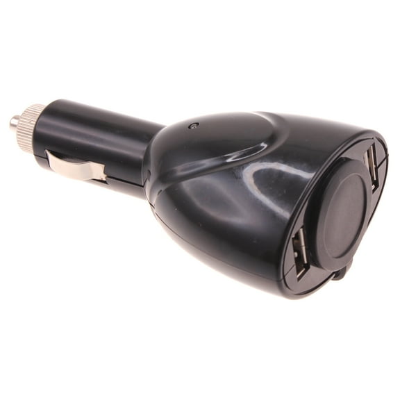 DC Socket Car Charger for Samsung Galaxy S25/Ultra/Plus - 2-Port USB Power Adapter Vehicle Plug-in