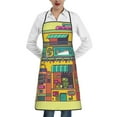 thumbnail image 2 of XMXY Chef Aprons with Pockets for Women Men, Pixel Robot Store Waterproof Cooking Kitchen Aprons, 28.3 x 20.4 inches, 2 of 8