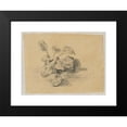 thumbnail image 2 of Johann Peter Krafft 14x11 Black Modern Framed Museum Art Print Titled - Study of a Leaf Plant, 2 of 5