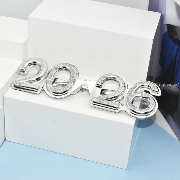 KAKOWELY 3 gafas de graduación: gafas de Año Nuevo 2026, gafas de clase 2026, gafas de sol novedosas para fiestas de graduación, accesorios para fotos de disfraces para niños y adultos.