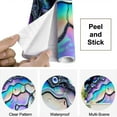 thumbnail image 4 of Peel and Stick Wallpaper Nature Texture Nacre Mother Pearl Paua Perlemoen Color Bands Modern Art Wall Mural Decor Self Adhesive and Removable 69in x 98in, 4 of 8