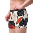 thumbnail image 5 of Salouo Modern Abstract Leaf Pattern Print Men's Boxer Briefs,Breathable Underwear Elastic Waistband Briefs for Men -Small, 5 of 8