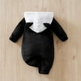 thumbnail image 4 of QUOTAY Soft Flannel Long Sleeve Romper with Panda Hood Winter Cozy Button Outfit for Boys Girls Kids Jumpsuit Playwear Indoor Outdoor 1M-1Y Z02_Multicolour,Light_80, 4 of 8
