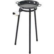 Mabel Home Paella Pan   Paella Burner and Stand Set   Complete Paella Kit for up to 6 to 8 Servings - 11.80 inch Gas Burner   15 inch Enamaled Steel Paella Pan