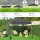 thumbnail image 2 of Songqin 10x10 1-Person Setup Pop Up Canopy Tent, Instant Portable Commercial Canopy Tent, Outdoor Gazebo with 1-Button Push, Wheeled Bag & 4 Sandbags for Home, Party & Outdoor Activities, Dark Gray, 2 of 18