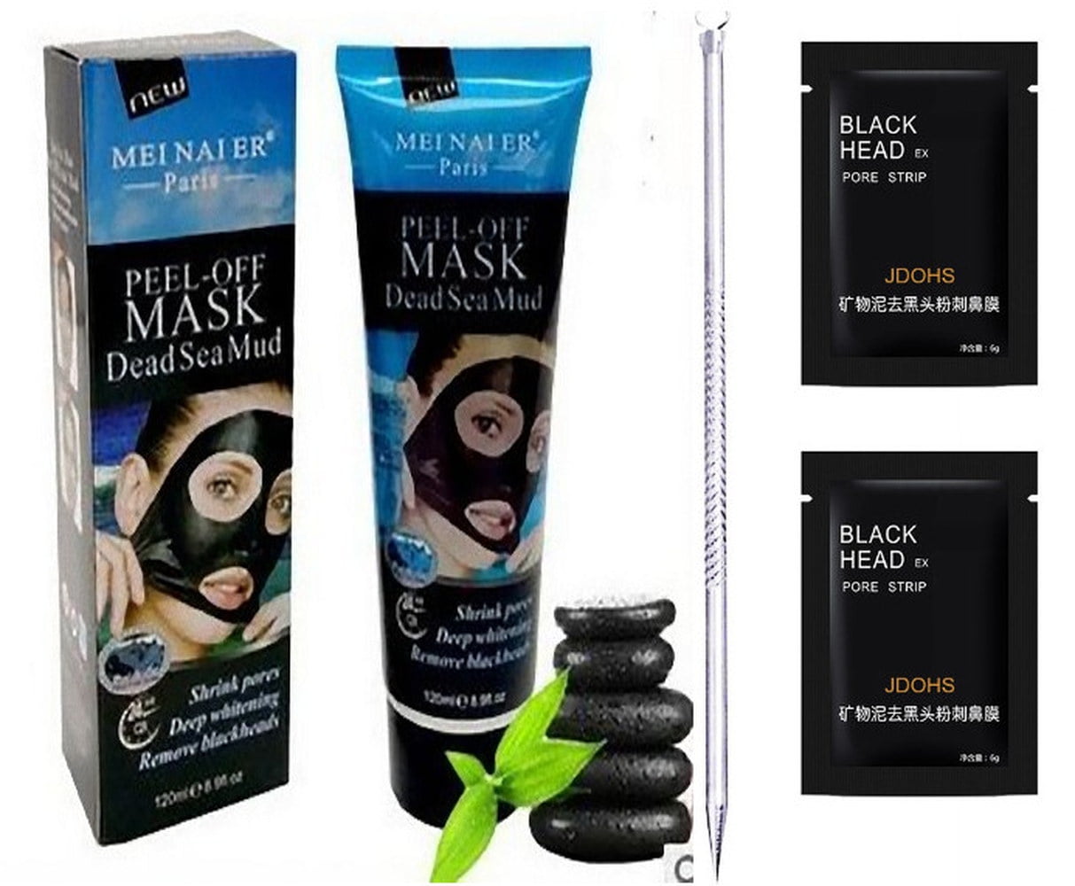 2 Blackhead Remover Strips + 1 Charcoal Mask + 1 Extractor Tool Great