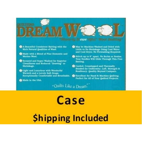 WOOLD Dream Wool Batting (Case(4), Double 93 in x 96 in) shipping included*