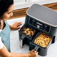 thumbnail image 4 of 10QT Air Fryer Silicone Liners, 2Pcs Reusable Airfryer Pot, AirFryer Basket for Dual DZ401 DZ550 with Mitts Basket Accessories, Air Fryer Accessories, Grey, 4 of 7