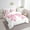 Light Pink, variant on 7 Pcs Pink Bowknot Comforter Twin,Flowers Bow Tie Butterfly Knot Girly Women Bedding Set,Princess Romantic White Simple（Comforter+Fitted+Flat+2 Pillowcases+2 Throw Pillow Covers）