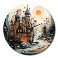 thumbnail image 4 of Designart "Castle of Dreams II" Castles Oversized Wall Clock, 4 of 5