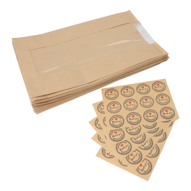 Bolsa De Almacenamiento Para Envasado De Alimentos Horneados, Papel Kraft Para Pan, 50 Uds.