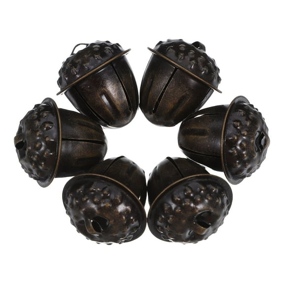 OULII 20Pcs Antique Bronze Pinecone Bells Rustic Hanging Ornaments for Wood Christmas Decor