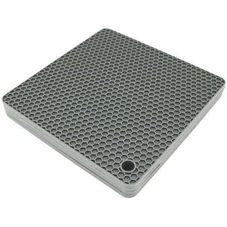 

4pcs Silicone Pot Mat for Countertop Heat Resistant Placemats Size:7.5x7.5 Inch