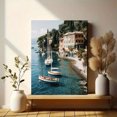 thumbnail image 6 of Sailboat Harbor Scene Wall Art Canvas Print，Living Room Bedroom Office Kitchen Hotel Lobby Wall Decor, 6 of 8