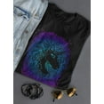 thumbnail image 3 of Neon Unicorn Portrait Shaped T-Shirt Women -Image by Shutterstock, Female Small, 3 of 4