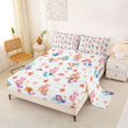 thumbnail image 2 of Manfei Kawaii Mermaid Princess Queen Sheets, Dreamy Sea Coral Queen Sheet Sets, White Pink, 4-Piece, 1 Flat Sheet, 1 Fitted Sheet and 2 Pillowcases, 2 of 6