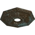 thumbnail image 3 of Ekena Millwork 18"OD x 3 1/2"ID x 1 1/2"P Nottingham Ceiling Medallion (Fits Canopies up to 4 5/8"), Hand-Painted Bronze Blue Patina, 3 of 5