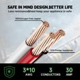 thumbnail image 3 of 25FT 30 Amp RV Extension Cord Outdoor with Grip Handle, Flexible Heavy Duty 10/3 Gauge STW 3 Prong RV Power Cord with Cable Organ, 3 of 5