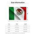 thumbnail image 3 of Mexican Flag Independence Day Warm Cozy Plush Throw Blanket for Couch Bed Sofa 60"x50", 3 of 7