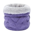 thumbnail image 1 of Autumn And Winter Wool Warm Neck Set Single Head Thickened Cold Knit Neck Neckerchief winter gloves Purple, 1 of 2
