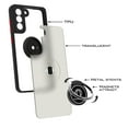 thumbnail image 3 of CoverON For Samsung Galaxy S21 FE Phone Case, Ring Holder Kickstand Magnetic Mount Clear Hard Back Cover Rubber Bumper, Black, 3 of 8