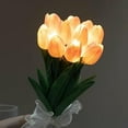 thumbnail image 3 of 2 Pack Tulip Flowers LED Lights 10pcs Led Artificial Tulip Night Light Real Touch Faux Flowers Bouquet for Birthday Holiday Party Wedding, 3 of 4