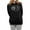Black, variant on utcoco Womens Crew Neck Loose Fit Long Sleeve Pullover Tops