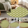 thumbnail image 5 of Round Rug 7Ft Washable Non-Slip, Sage Green Floral Circle Area Rugs for Living Room Bedroom, Spring Flowers Modern Abstract Art Farmhouse Indoor Floor Mats Carpet Runner for Home Decor Aesthetic, 5 of 8