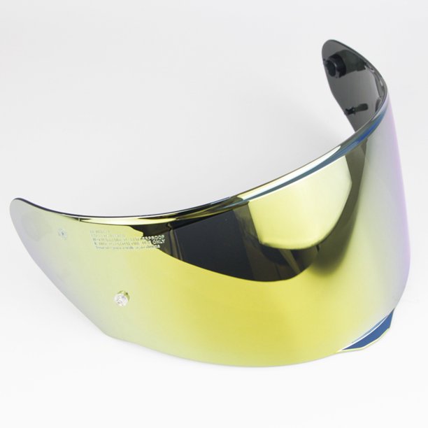 Casco de protección contra el viento para motocicleta, visera de lente colorida, protector facial completo de repuesto, antirreflejo / a prueba de dorado Macarena visera de motocicleta