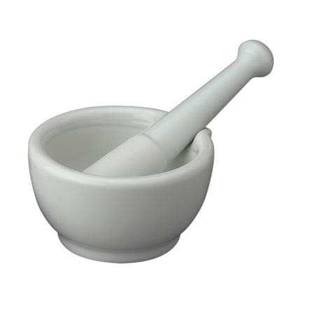HIC Mortar and Pestle with Pour Spout, Large, Porcelain
