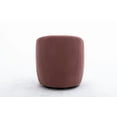 thumbnail image 7 of Swivel Barrel Chair, Modern Teddy Fabric Upholstered Accent Chair Armchair Lounge Chair with Metal Base, Comfy Single Sofa Chair with 360 Degree Swiveling for Living Room/Bedroom, Dark Red, 7 of 7