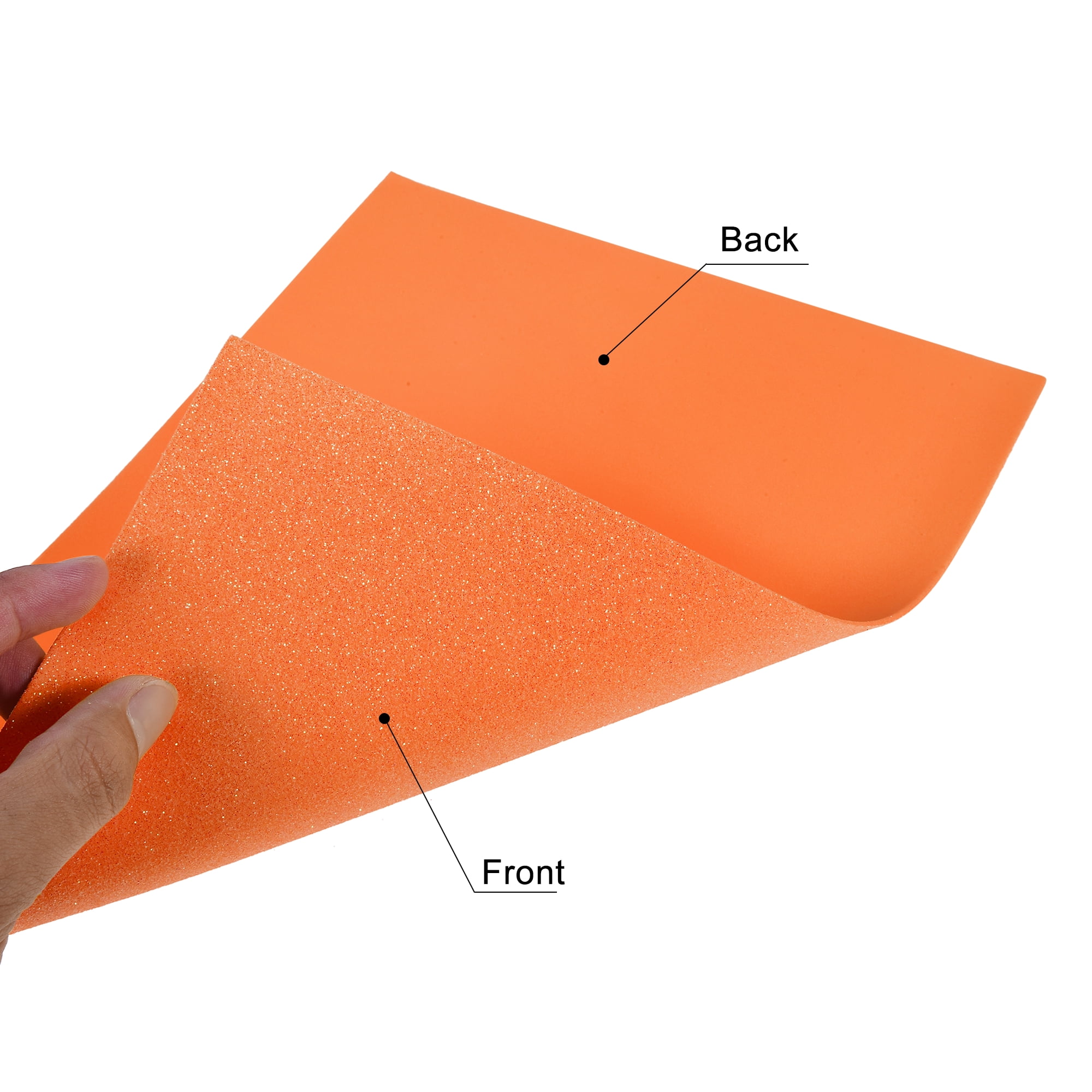 Uxcell Orange Shiny EVA Foam Sheets 23.6x15.7in 1.2mm Thick for Crafts DIY 6 Pcs