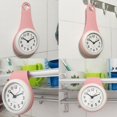 thumbnail image 3 of Reloj de pared para baño NQ Rosa Impermeable silencioso, 3 of 4