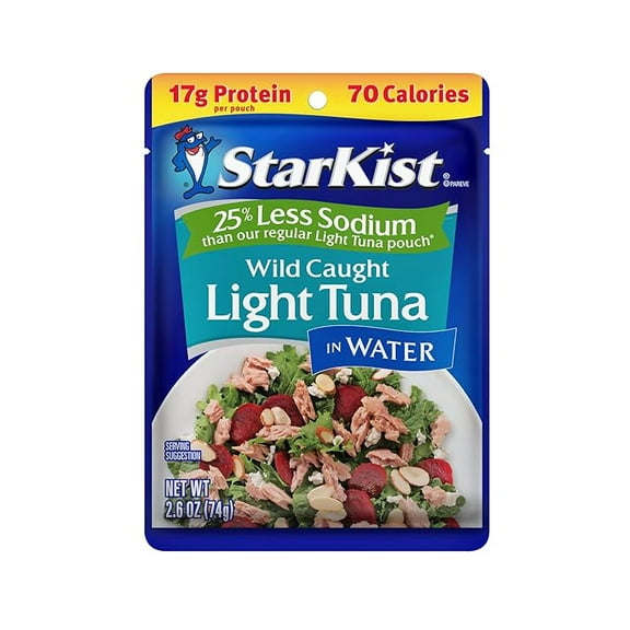 StarKist Reduced Sodium Chunk Light Tuna In Water - 2.6 oz. Pouch