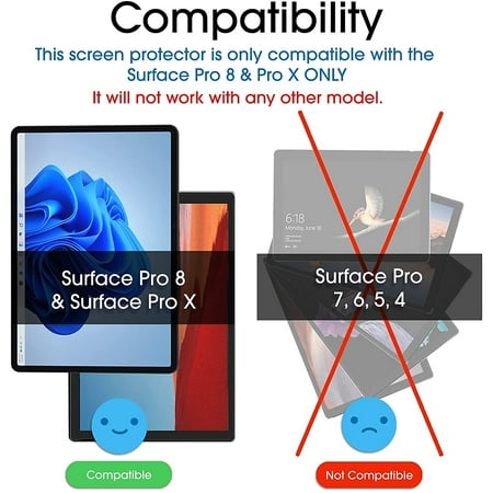 Techprotectus - Tempered Glass Screen Protector for Microsoft Surface Pro 8 13 inch/Surface Pro X