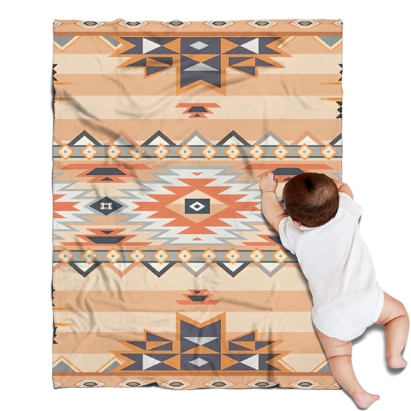 Colorful Geometric Striped Pattern Blanket,Comfortable Soft Flannel Throw Blanket,All Season,Warm Lightweight Blankets for Sofa Bed Couch Living Room Chair,30"x40"