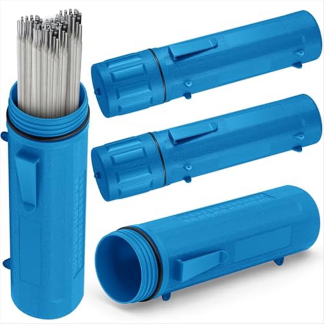 4 Piezas Tubo de Almacenamiento de Varillas de 14 Pulgadas Contenedor de Varillas de Soldadura A Prueba de Aire Impermeable Azul