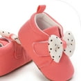 thumbnail image 6 of Odeerbi Infant Toddler Girls Princess Shoes Soft Sole Prewalker Spring Bowknot Cotton Shoes Baby Walking Shoes Red, 6 of 8