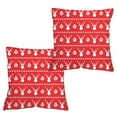 thumbnail image 2 of 18x18 Inch Flax Christmas Pillow Covers 2PCS Red and Green Xmas Tree ,Snowflakes, Reindeer,Snowman Pillows for Holiday Christmas Decor Sofa Bedroom Party, 2 of 4
