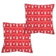 thumbnail image 2 of Fiudx Fundas de Almohada Navideñas, Diseño Decorativo de Lino Rojo, Estampado de Árbol de Navidad, Material Suave y Cómodo, Decoración Acogedora para El Hogar Invernal, Juego de Fundas de Cojín para, 2 of 6