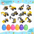 thumbnail image 3 of Fun Little Toys 12 Pcs Surprise Eggs Prefilled with Mini Construction Vehicles Building Blocks,Easter Eggs with Toys Inside,Easter Basket Stuffers,Classroom Prizes,Kids Easter Gifts, 3 of 7