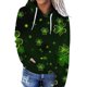 thumbnail image 1 of Gibobby Sudadera de Manga Larga Impreso digital Saint Day Baggy Manga larga con capucha Chaqueta casual Suéter 3D （Verde, S), 1 of 4