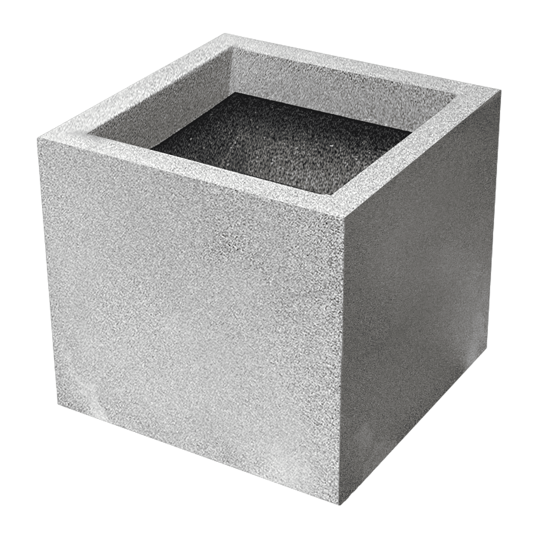 Ecobo 14.2" Tall Planter | Eco-Friendly, Durable, Lightweight | Indoor/Outdoor Use, All-Weather, Contemporary Design by Brazilian Artisans - Granite
