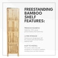 thumbnail image 3 of ToiletTree Products Bamboo Freestanding Organizing Shelf - Wooden Bathroom Shelf to Store Toiletries - Bamboo Shelf to Use in the Bathroom, Bedroom, and More - 5-Tier Shelf, 3 of 7