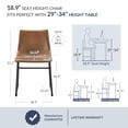 thumbnail image 5 of BELLEZE Modern Upholstered Faux Leather Dining Chairs with Molded Mid Back Silhouette, Seating For Kitchen Table or Home Bar [Set of 2] - Zariah (Whiskey Brown), 5 of 7