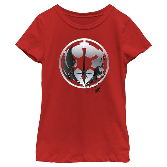 Girl's Star Wars: Obi-Wan Kenobi Jedi and Empire Logo  Graphic Tee Red Large
