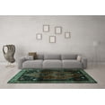 thumbnail image 3 of Ahgly Company Indoor Rectangle Persian Turquoise Blue Traditional Area Rugs, 4' x 6', 3 of 4