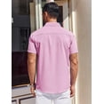 thumbnail image 3 of COOFANDY Dress Shirts for Men Short Sleeve Casual Shirts Button Up Untucked Shirts Summer Shirts, 3 of 6