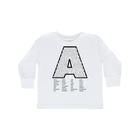 

Inktastic A Word Search Puzzle Gift Toddler Boy or Toddler Girl Long Sleeve T-Shirt
